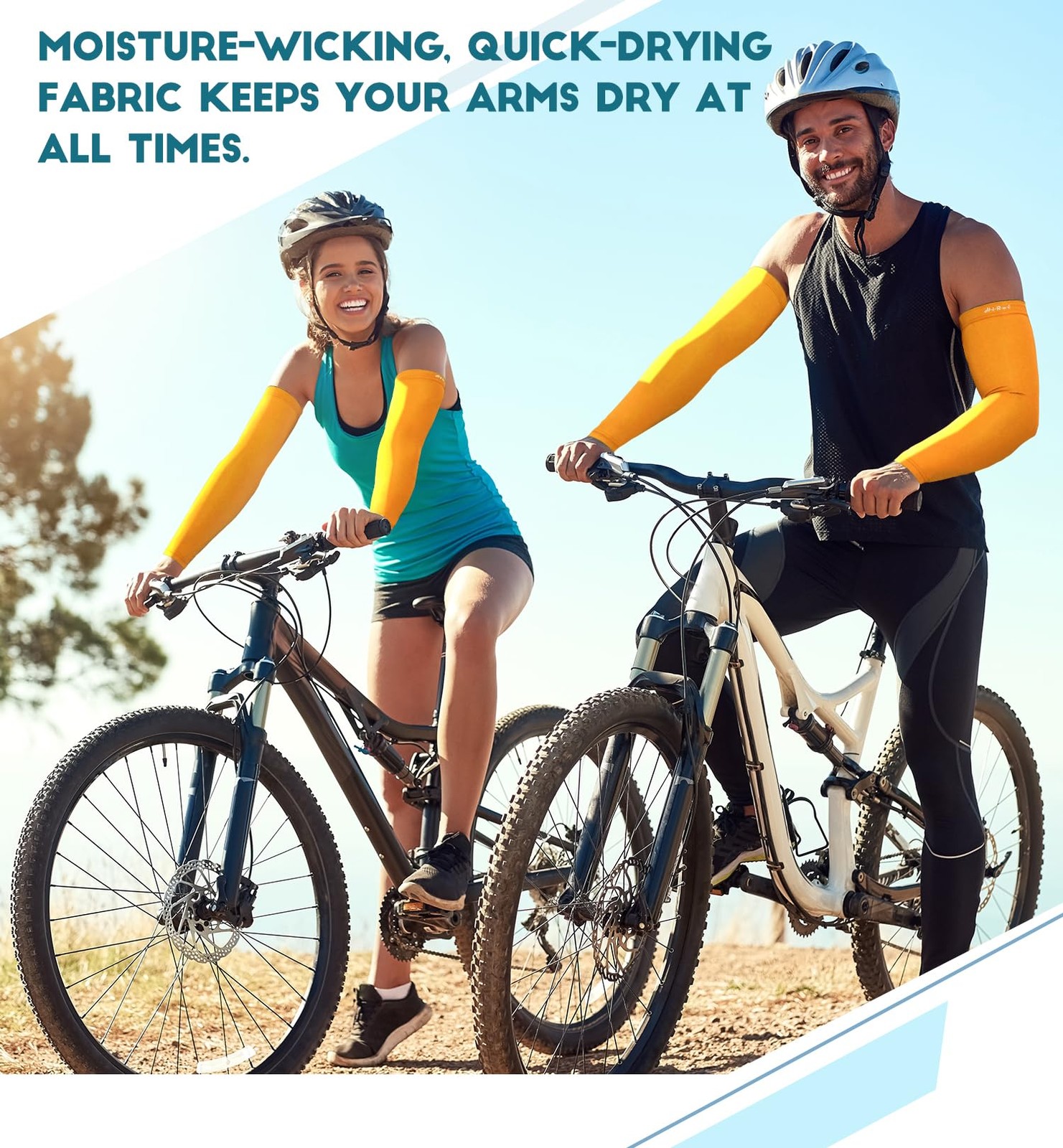 HiRui Arm Compression Sleeves for Men Women Youth Small (1 Pair), Yellow