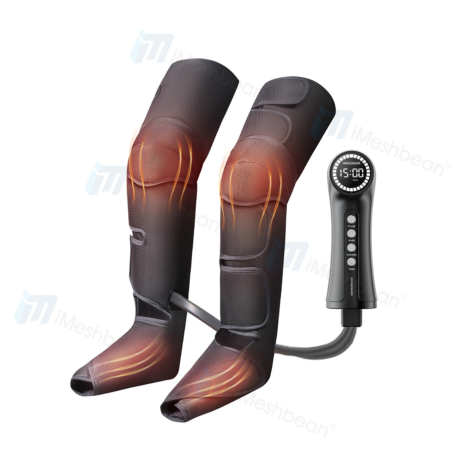 Air Compression Massager with Heat for Foot,Leg,Calf,Thigh and Knee