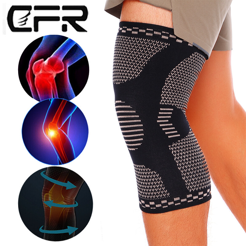 Copper Compression Knee Support Leg Sleeve Brace Sports Arthritis Injury Relief