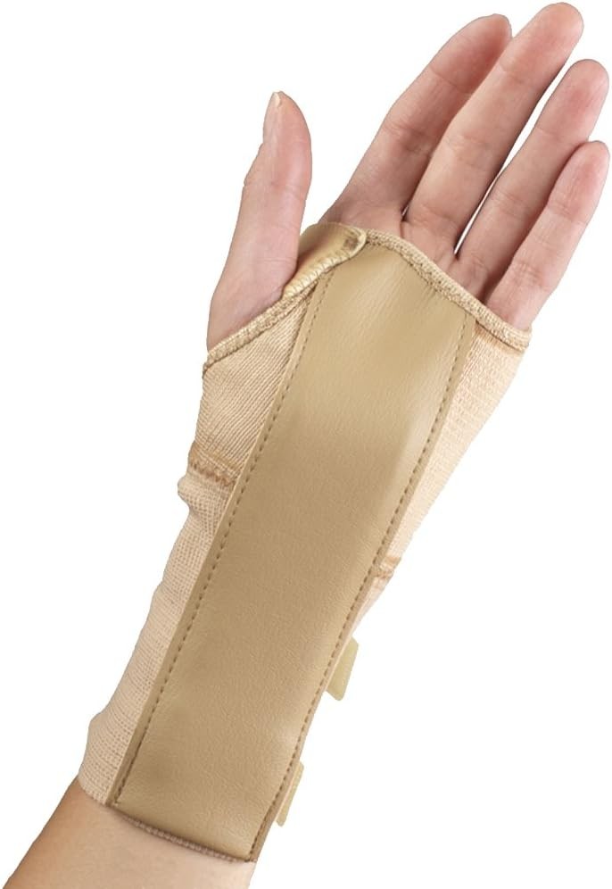 Champion Elastic Wrist Splint Left Beige Large fits 7.5 – 8.5 inches