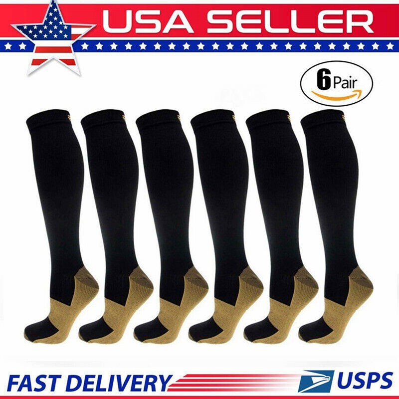 3/6 Pairs Calcetines De Compresion 20-30Mmhg Para Hombres Y Mujeres – 2 A Medias