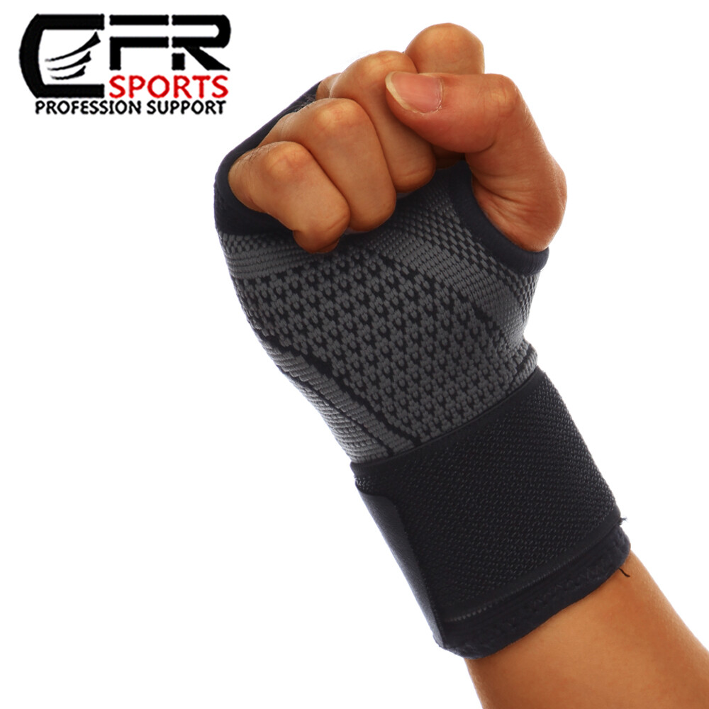Wrist Hand Brace Support Splint Adjustable Compression Strap Sleeve Sports