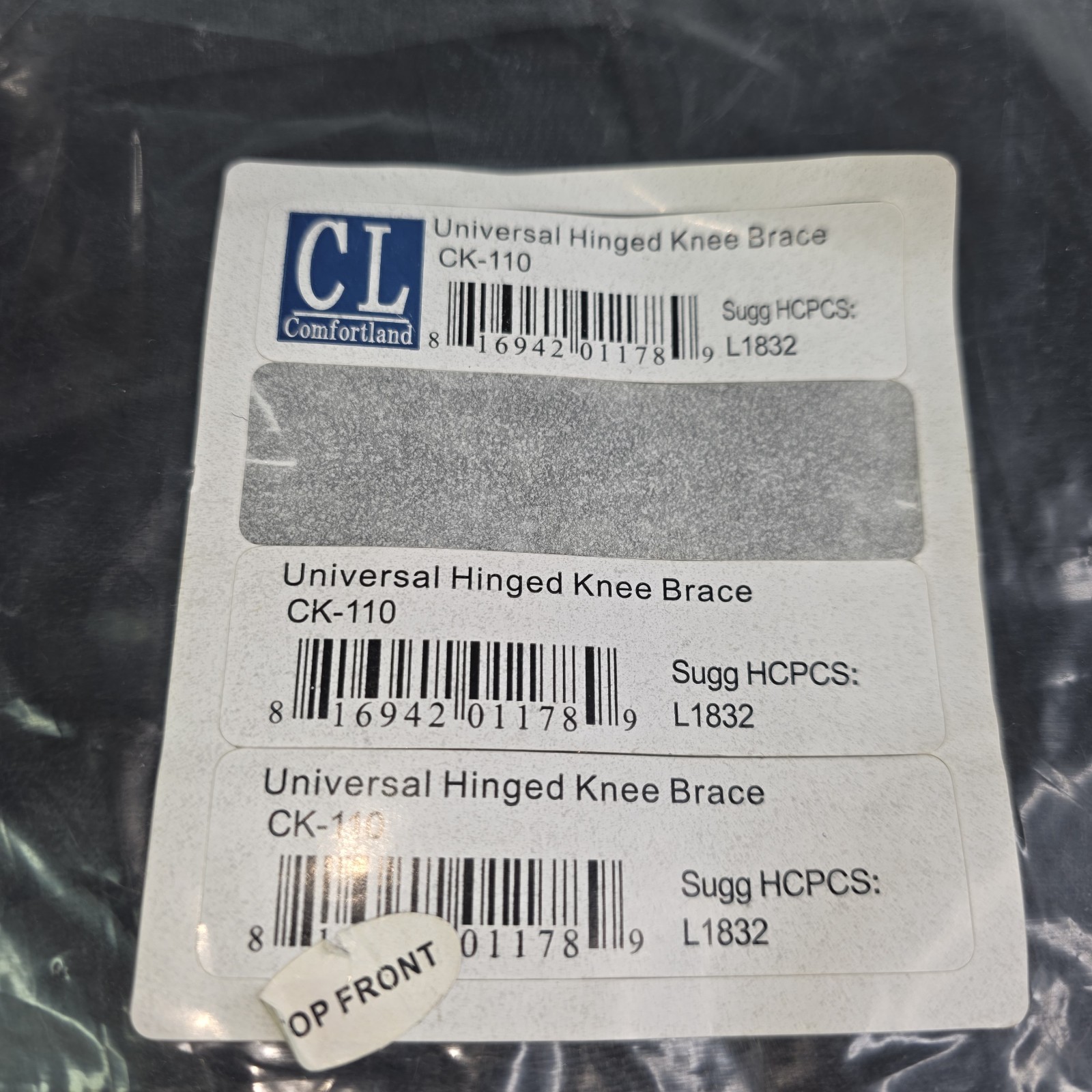 Comfortland CK-110 Universal Hinged Knee Brace Black