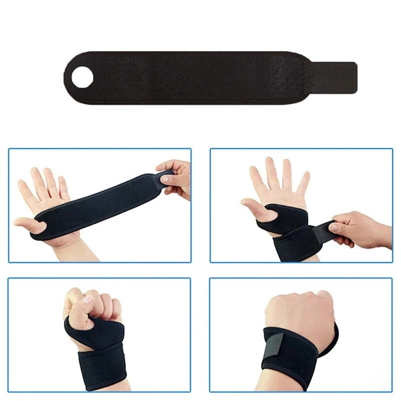Wrist Brace Sports Band Wrap Adjustable Support Gym Strap Carpal Tunnel Bandage