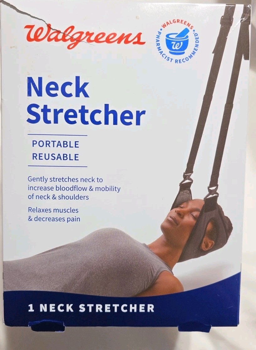 Walgreens Neck Stretcher Portable Reusable Adjustable Strap NEW IN BOX