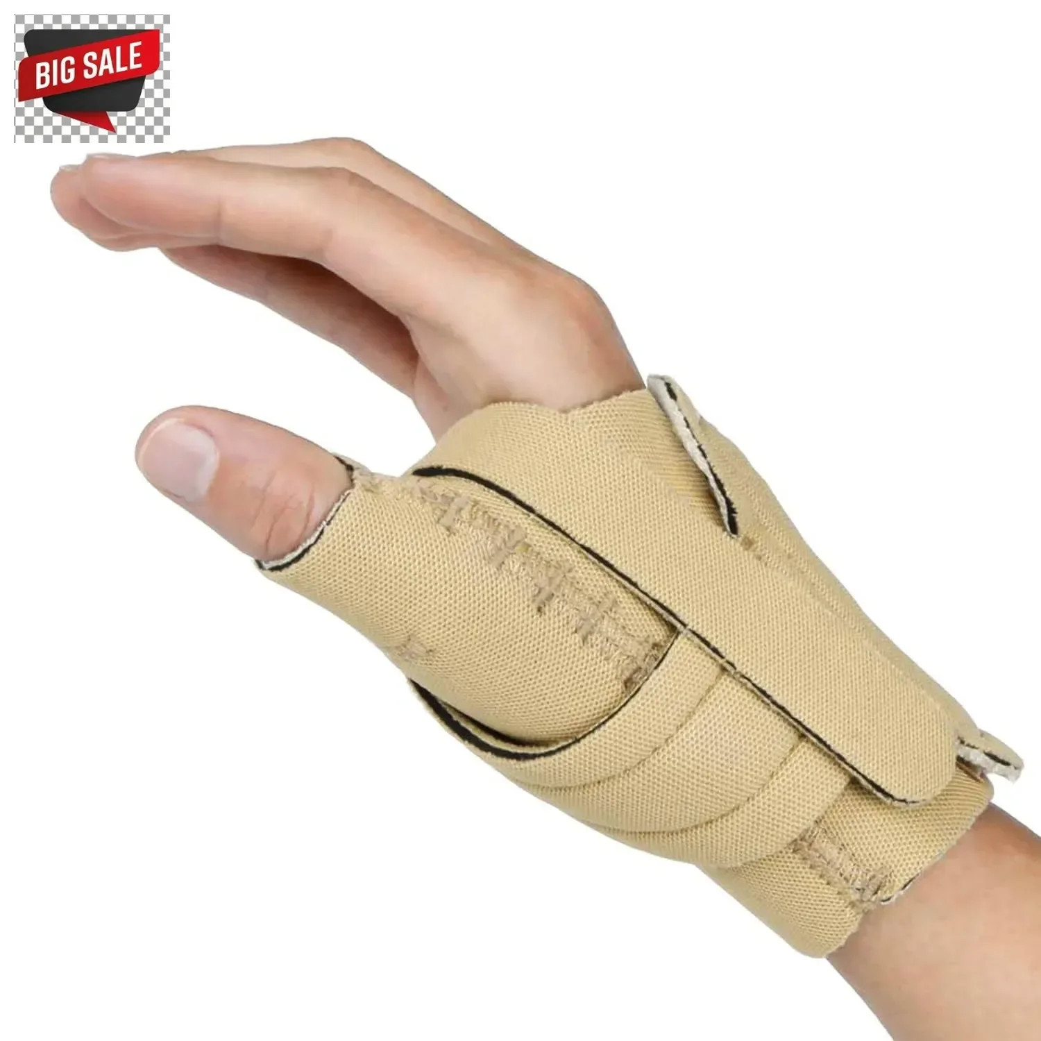 Comfort Cool CMC Thumb Brace – Beige, Left Hand, Large Plus | NC79590 | Breathab