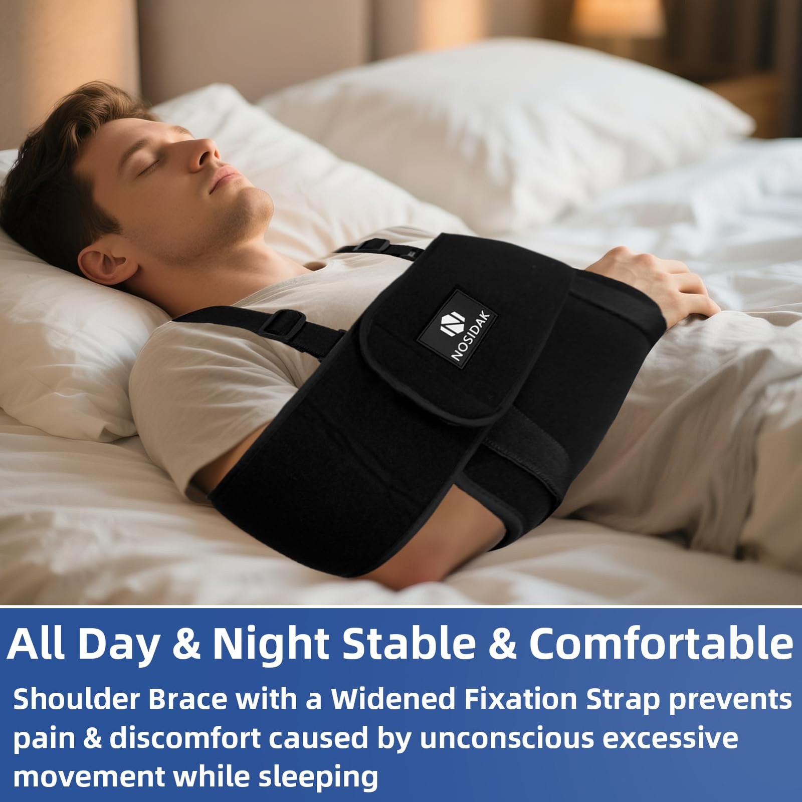 Arm Sling Shoulder Immobilizer for Sleeping, Adjustable Shoulder Sling for Sh