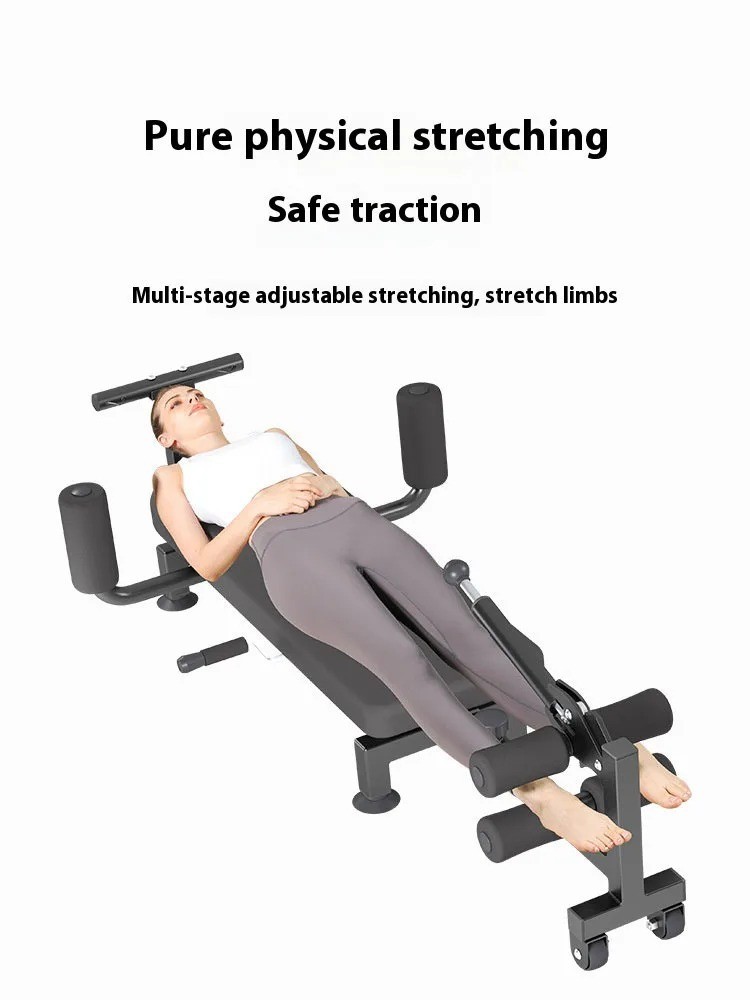 Cervical and lumbar spine soothing device, leg stretching exercise device