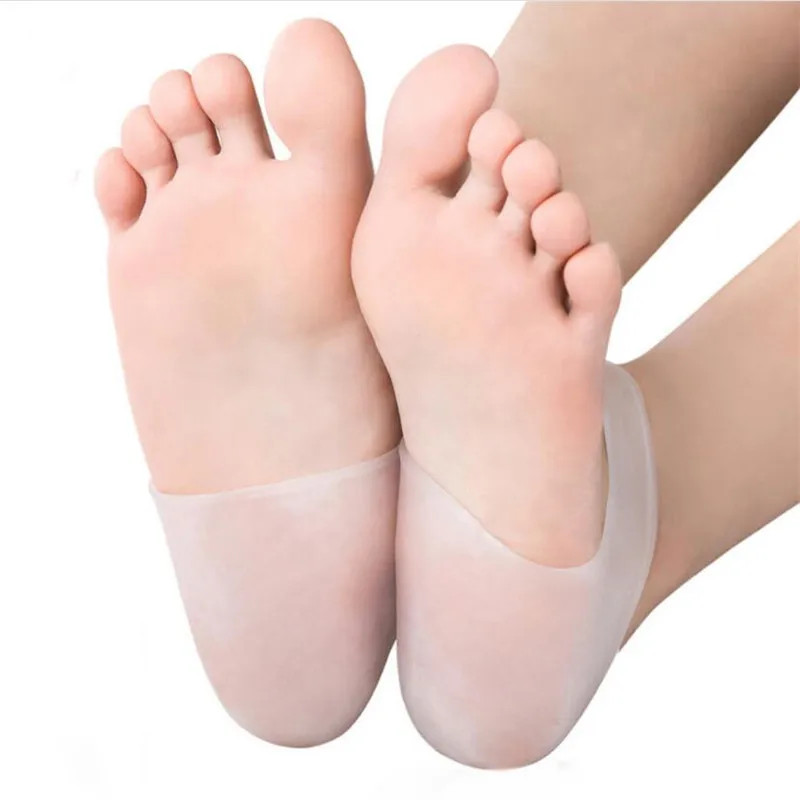 2Pcs Silicone Feet Heel Protective Insoles Moisturizing Gel Heel Thin Socks with