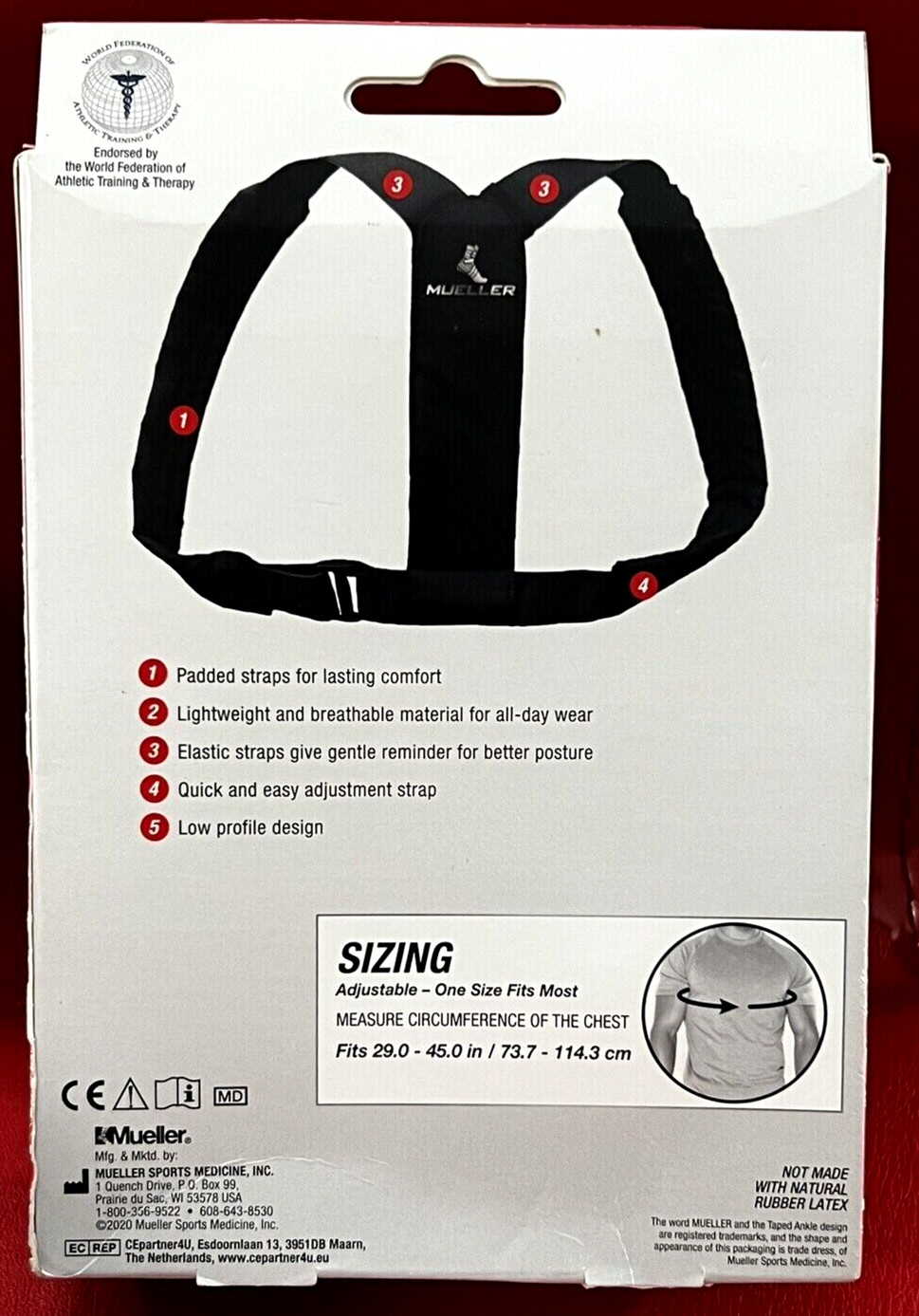 Mueller Sports Medicine Adjustable Posture Corrector, Ladies OSFM, Support MF
