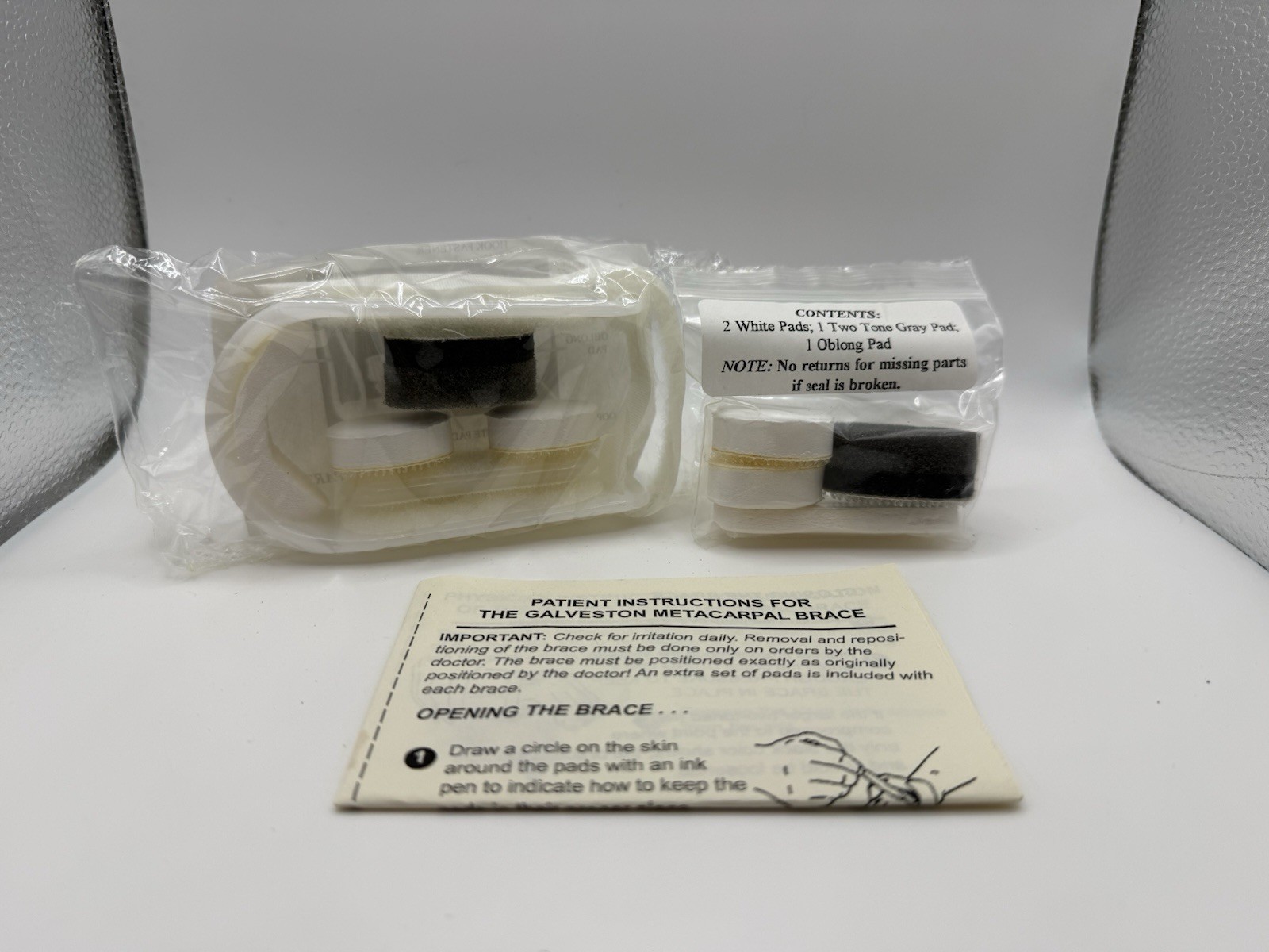 Galveston Medical Metacarpal Splint Brace – Size Small- 2-1/4” To 3”