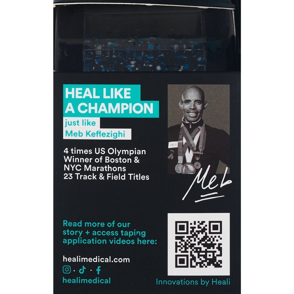 2 PACK Heali Pro Tape Infused with Magnesium & Menthol, Blue