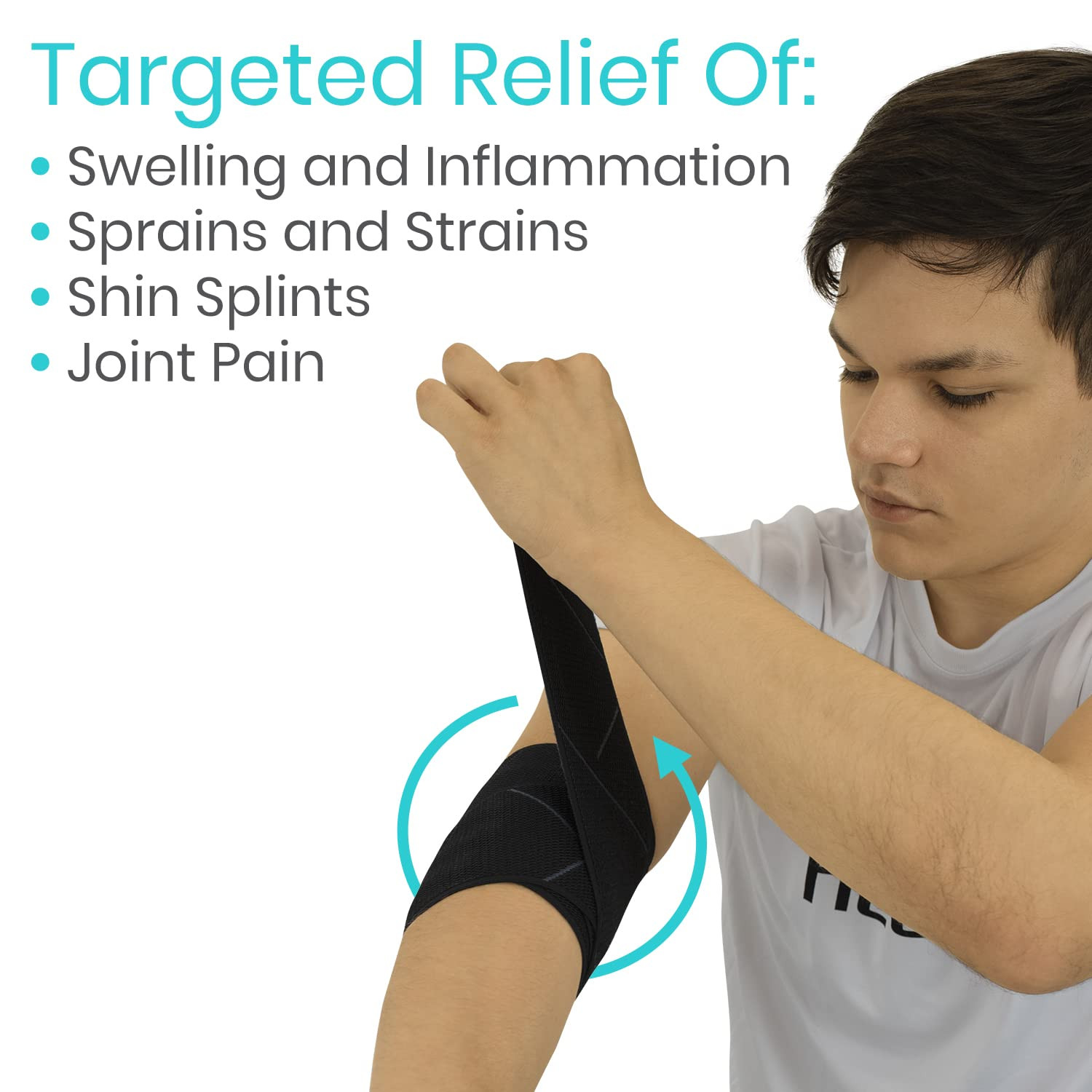 Elastic Knee Wrap – Ankle, Foot, Calf & Wrist Support Wraps for Pain Relief -…