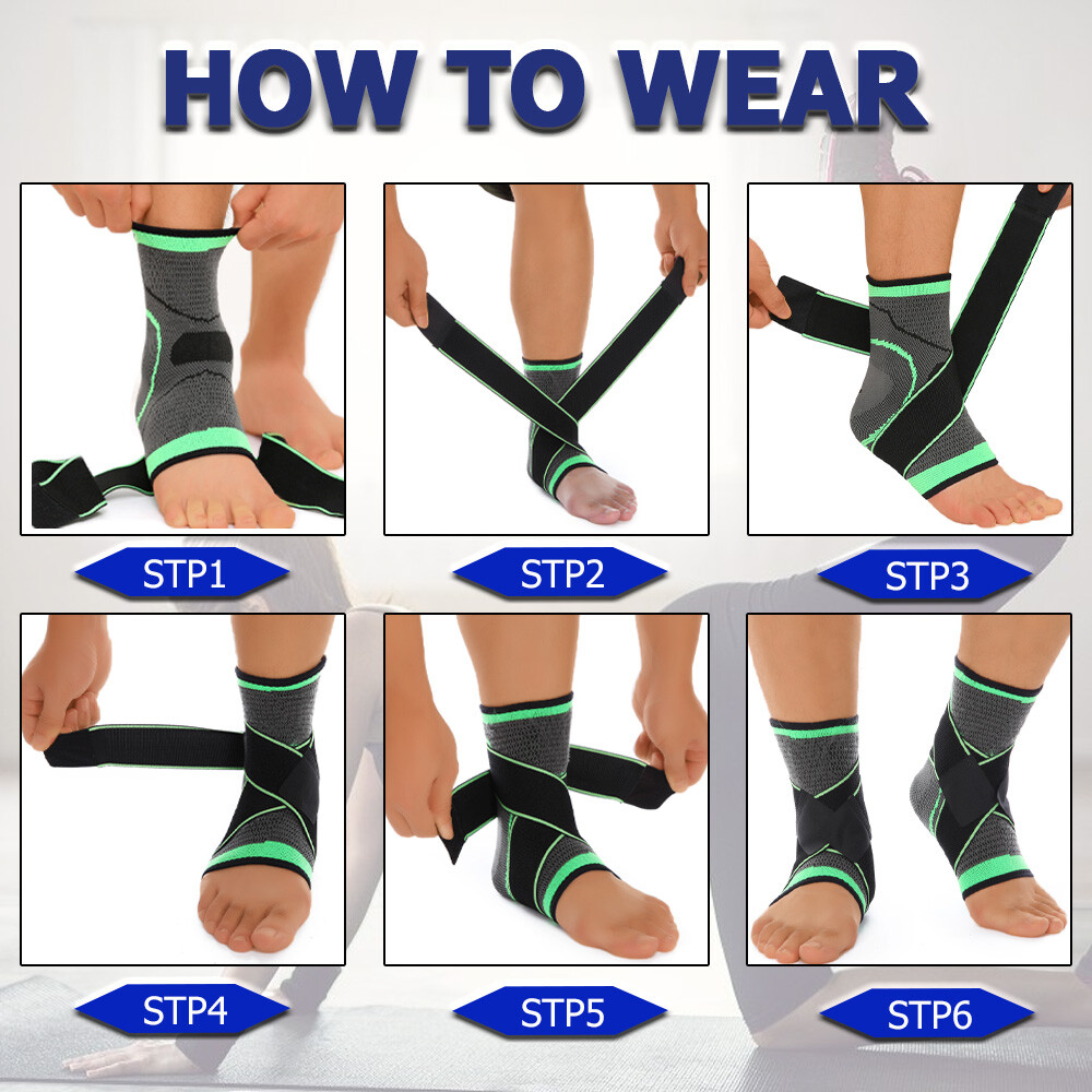 Adjustable Ankle Support Brace Compression Sleeve Sock Achilles Tendon Wrap US
