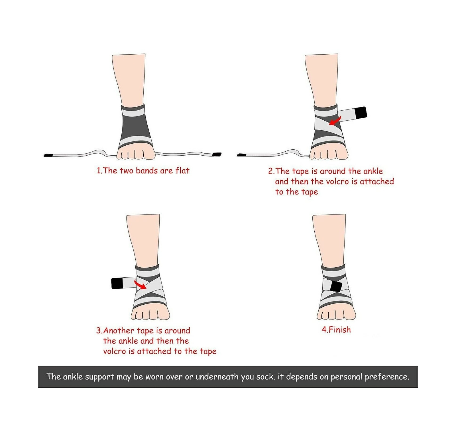 Ankle Brace, 2PCS Breathable & Strong Ankle Brace for Sprained Ankle, Stabili…