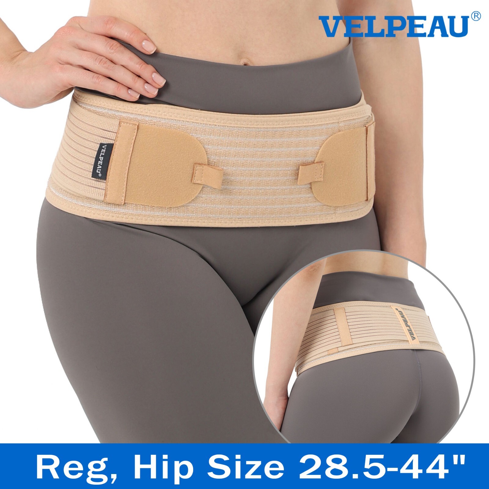 VELPEAU Sacroiliac Si Joint Hip Belt Pelvic Lower Back Lumbar Support Brace