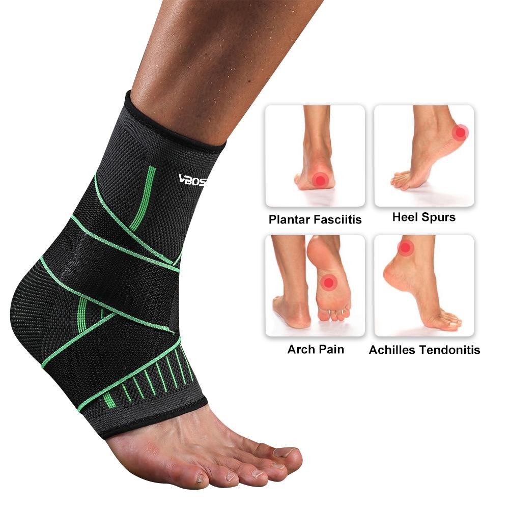 Adjustable Ankle Brace Compression Sleeve Plantar Fasciitis Achilles Tendon Supp