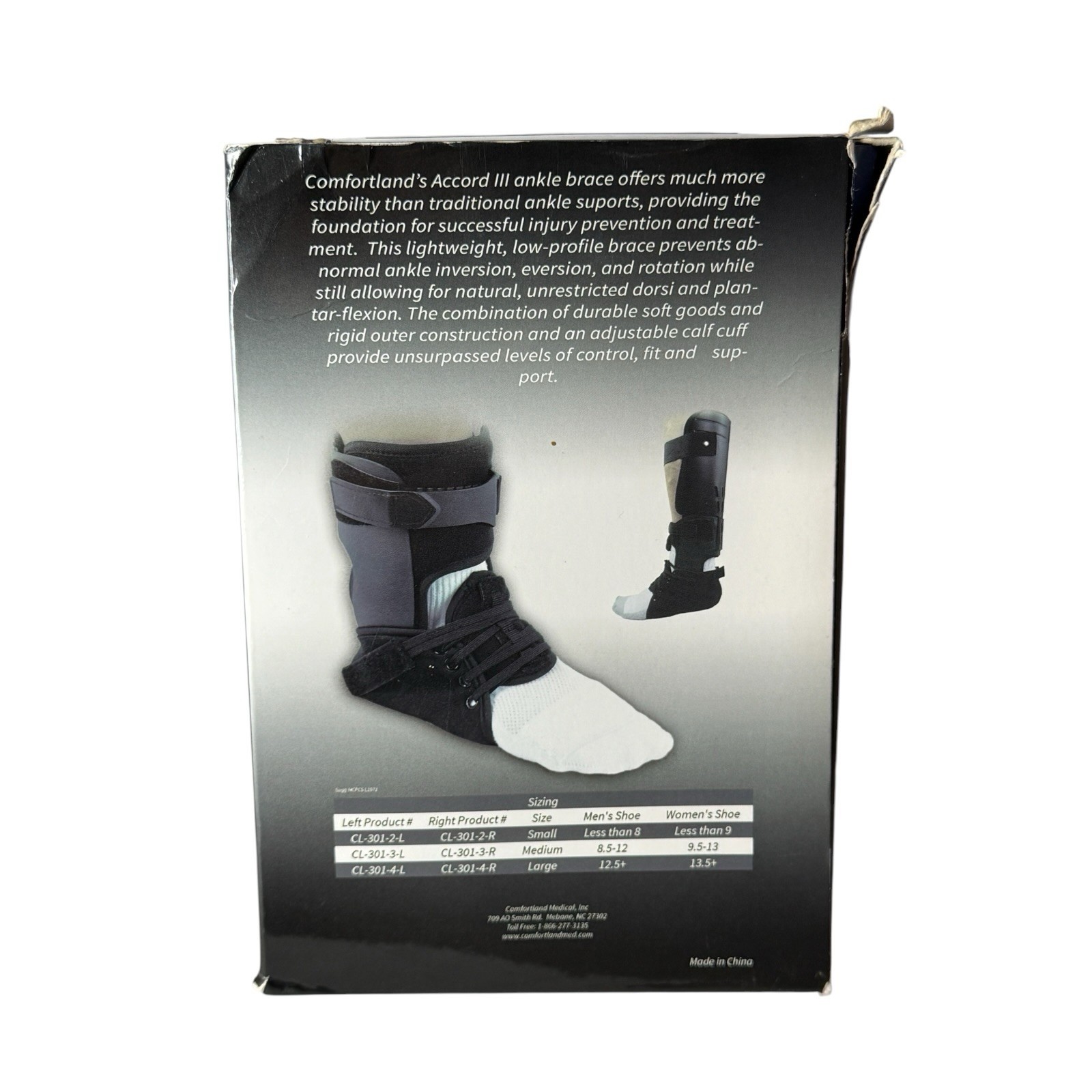 Comfortland CL-301-3-L Ankle Brace Accord III Left Medium