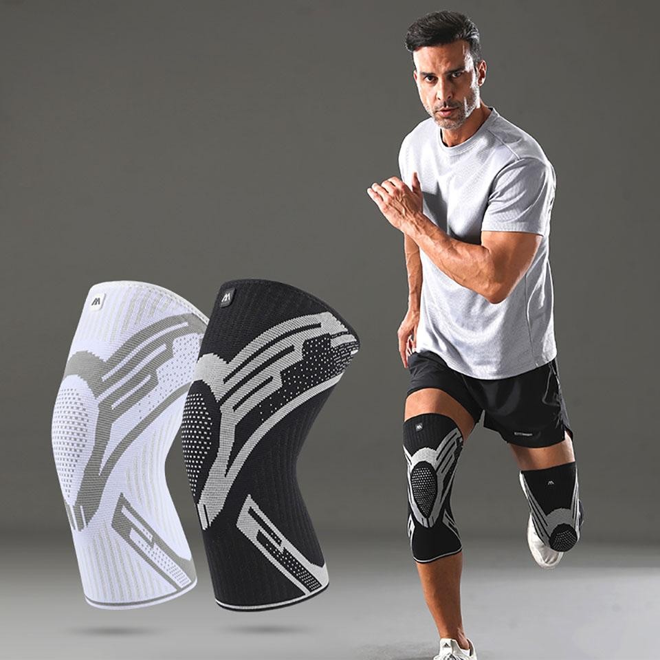 1PC Compression Knee Support Sleeve Breathable Brace with Spring Pads