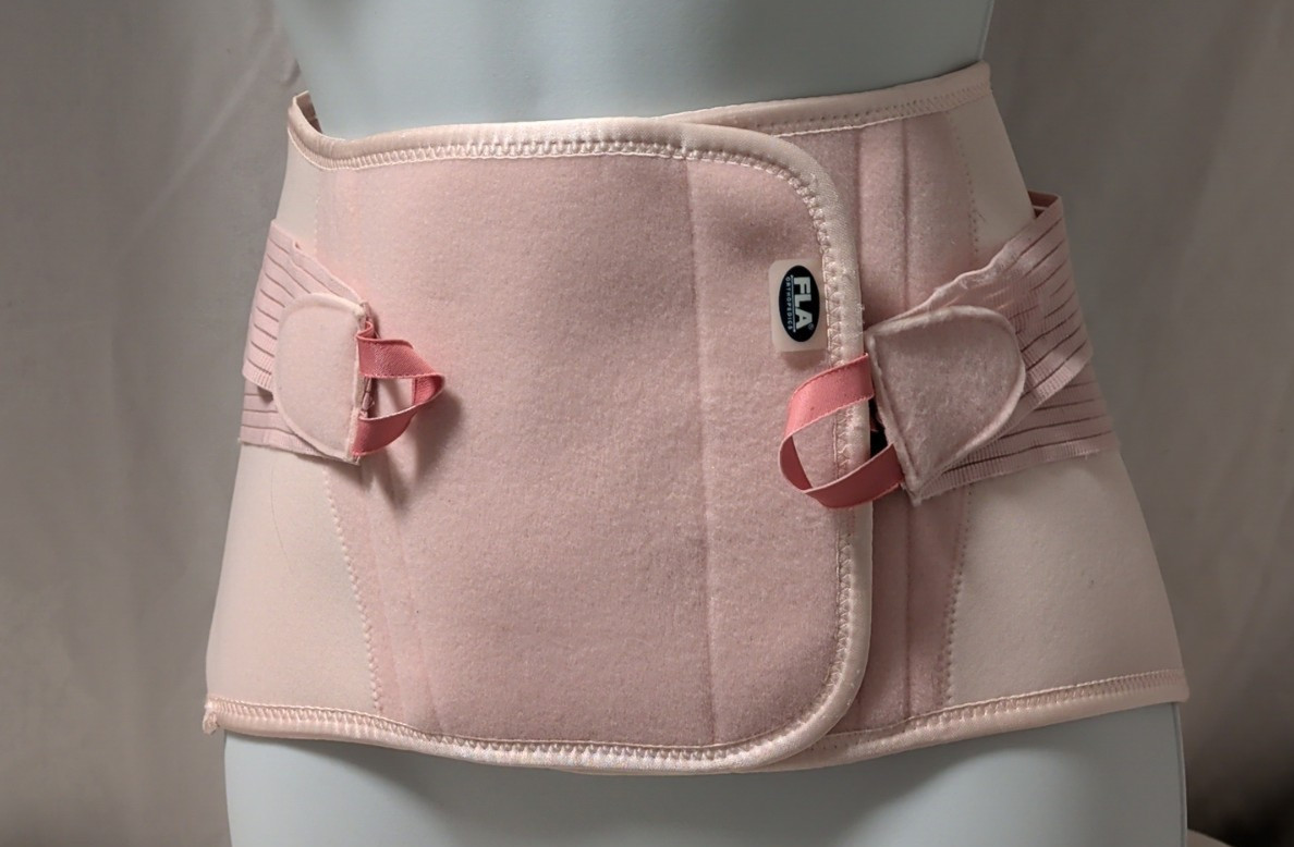 $110 FLA Orthopedics Lumbar Sacral Back Support For Women Pink Small