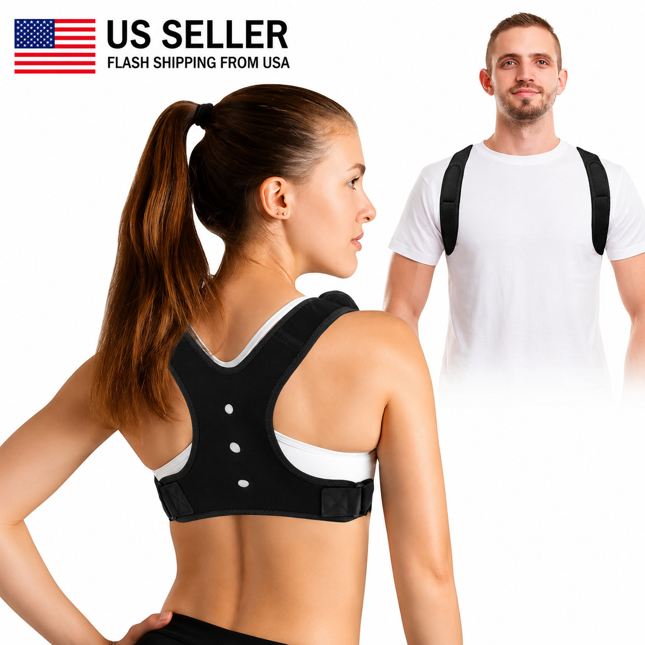 Posture Corrector Adjustable Back Brace Shoulder Support Clavicle Belt Men Women