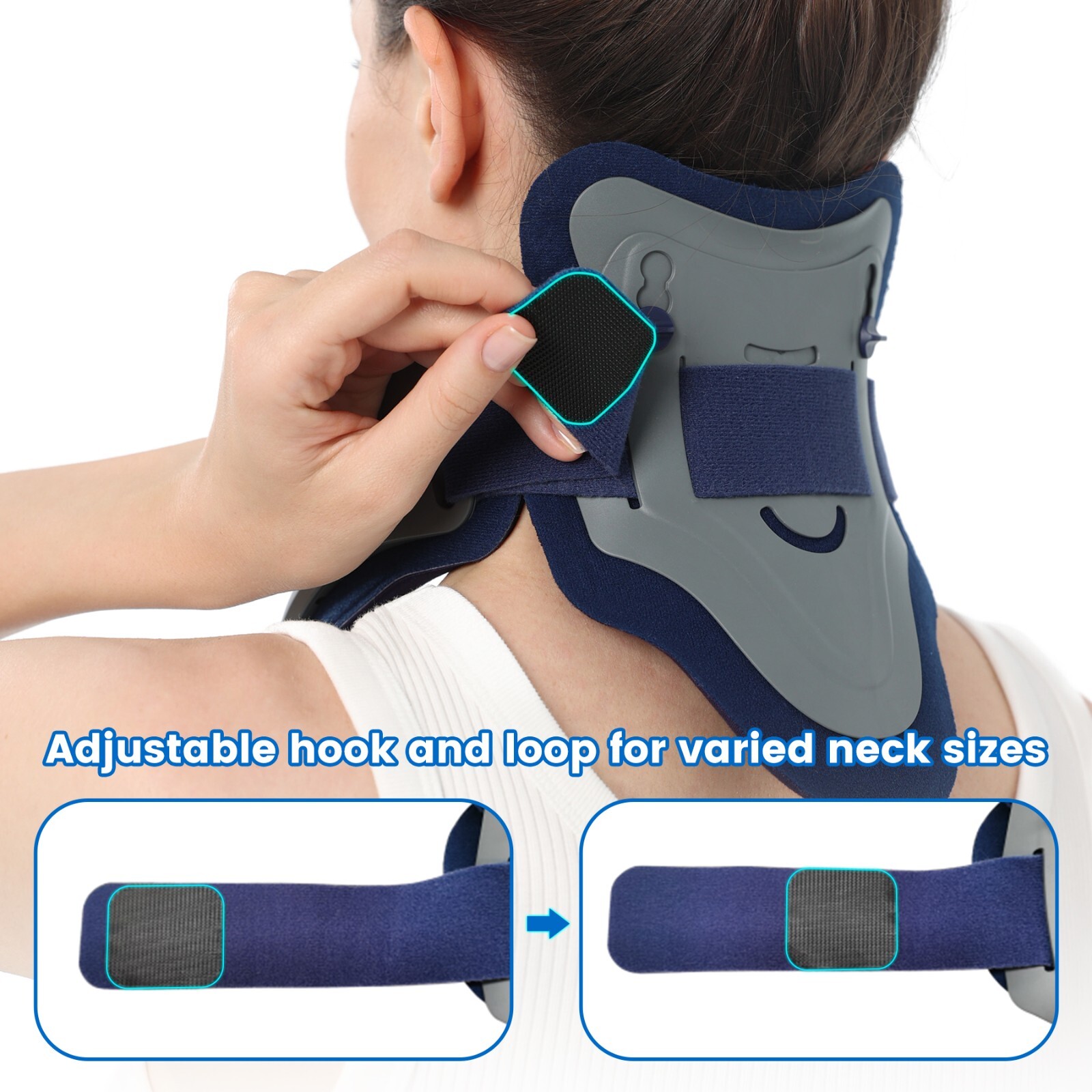 VELPEAU Cervical Neck Traction Device-Adjustable Neck Stretcher Collar