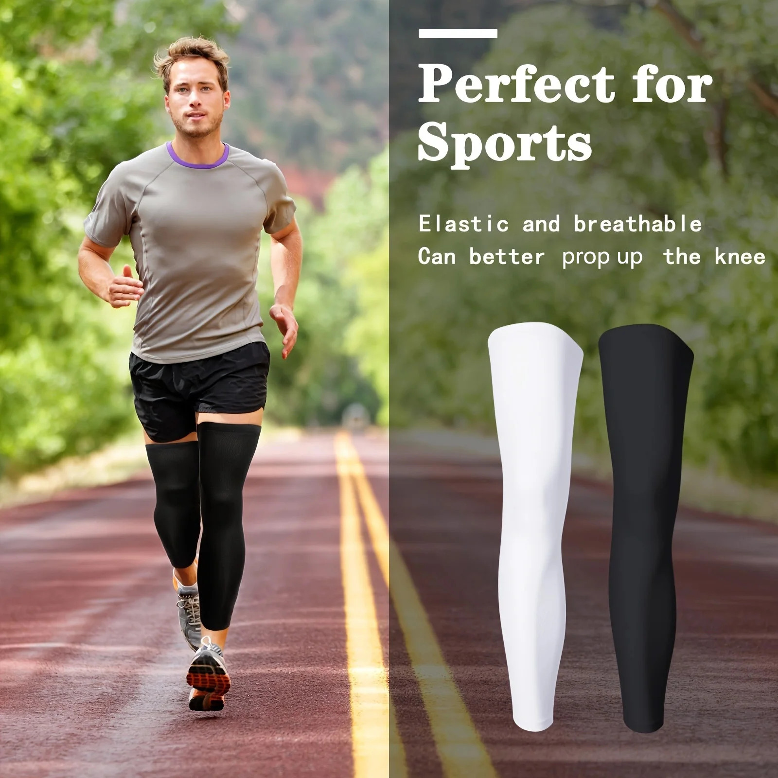 Cycling Leg Sleeves UV Protection Compression Leg Sleeves Men Women Outdoor