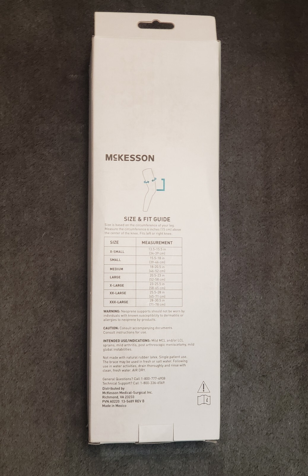 McKesson Hinged Knee Brace, Medium (NEW)
