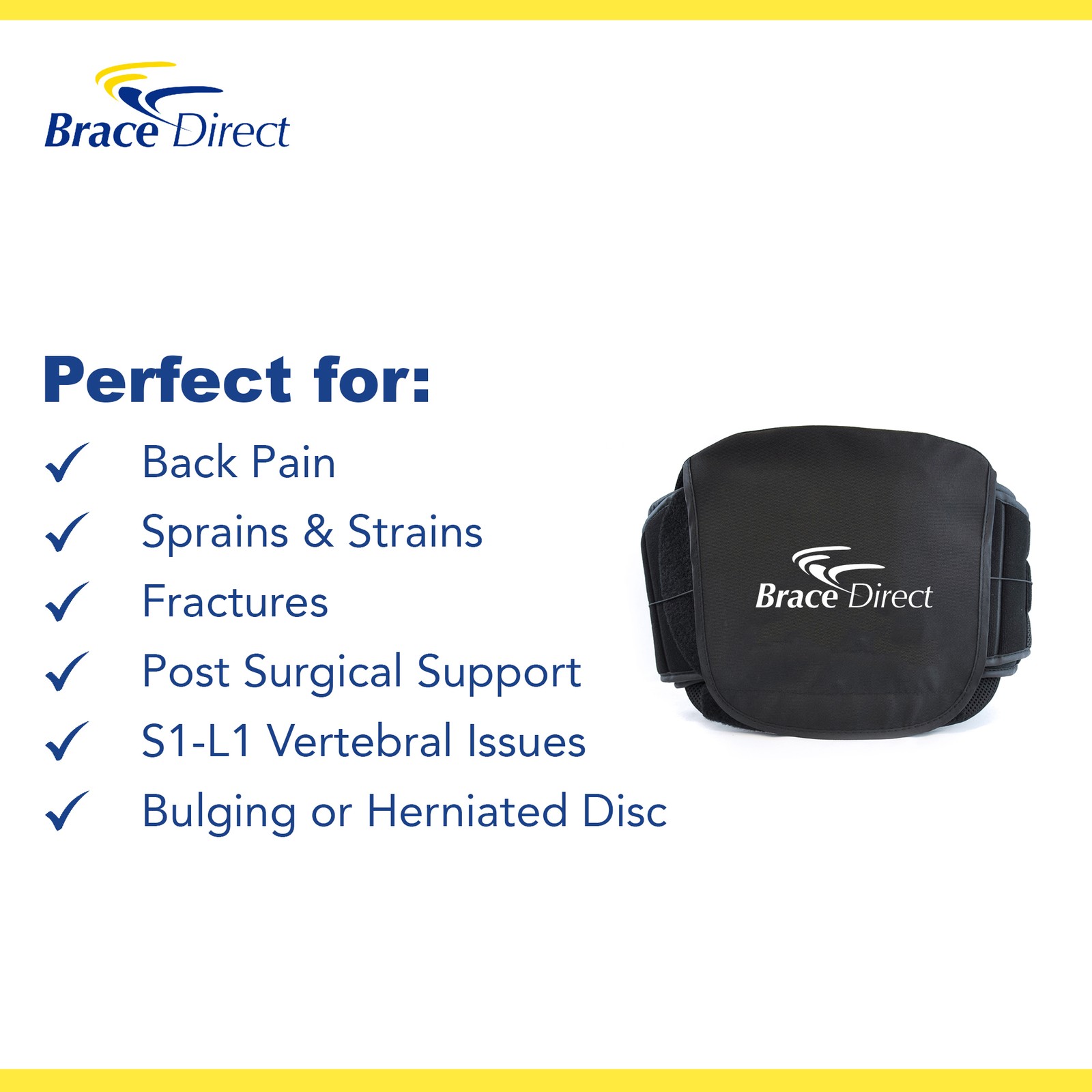 Adjustable Lower Back Support Brace-Immediate Pain Relief for Herniated Disc DDD