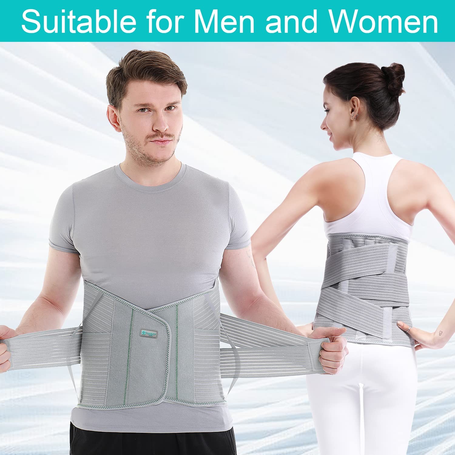 TANDCF Back Support,Entire Back Brace ,Lumbar Support Belt for Women & Men, Adju