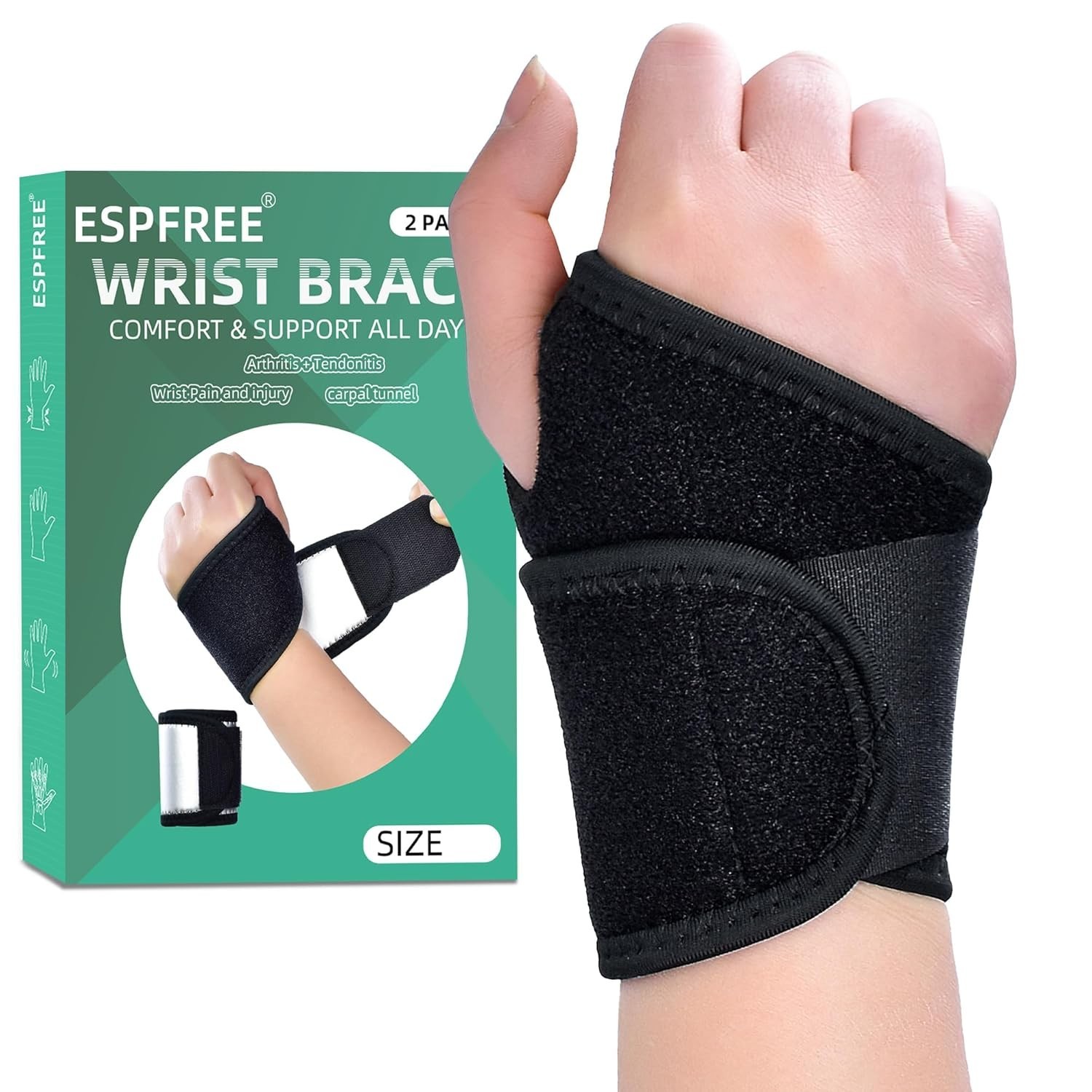 Wrist Brace Sports Band Wrap Adjustable Support Gym Strap Carpal Tunnel Bandage