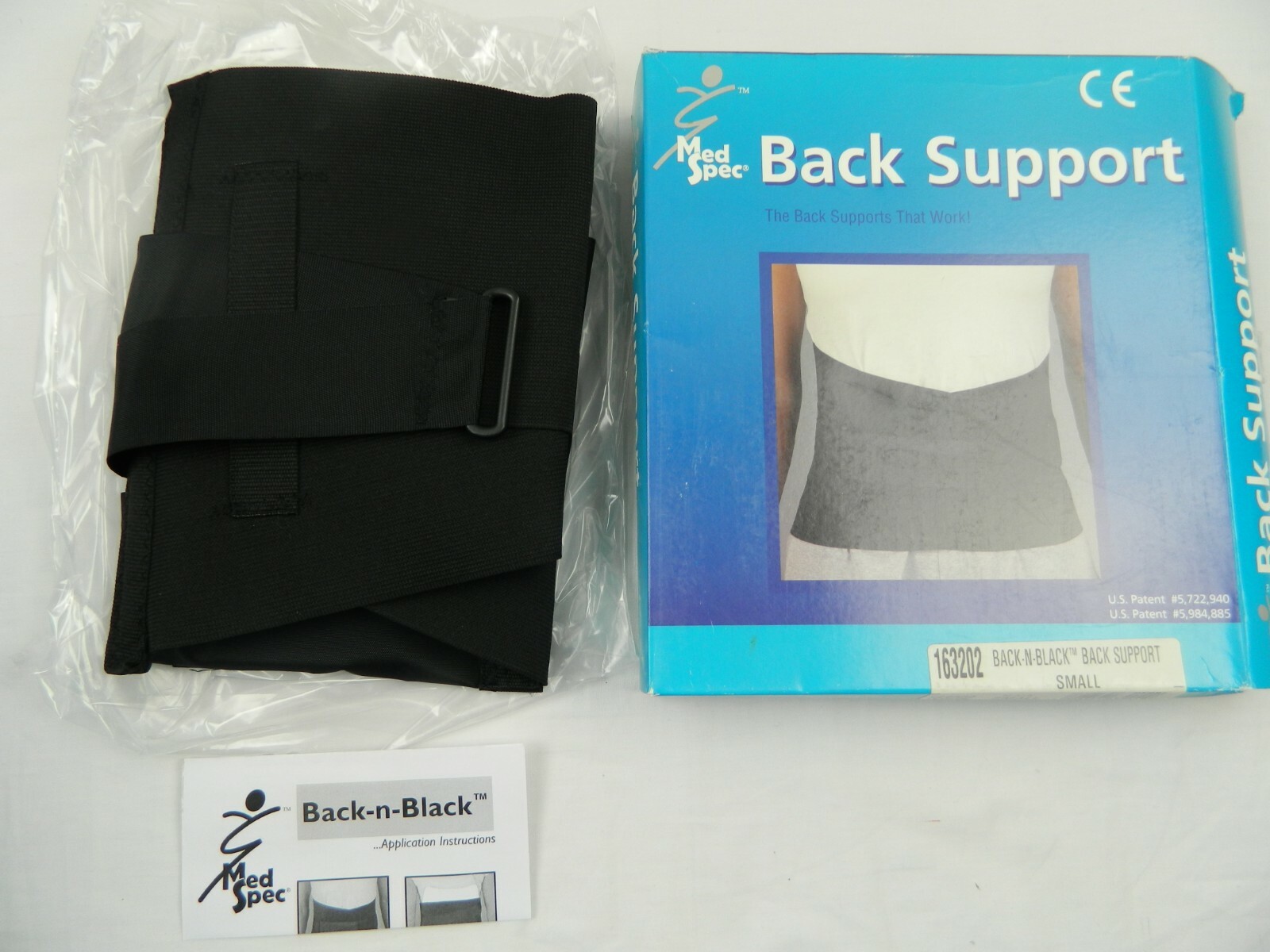 MED SPEC 163202 – BACK-N-BLACK BACK SUPPORT SMALL S BLACK