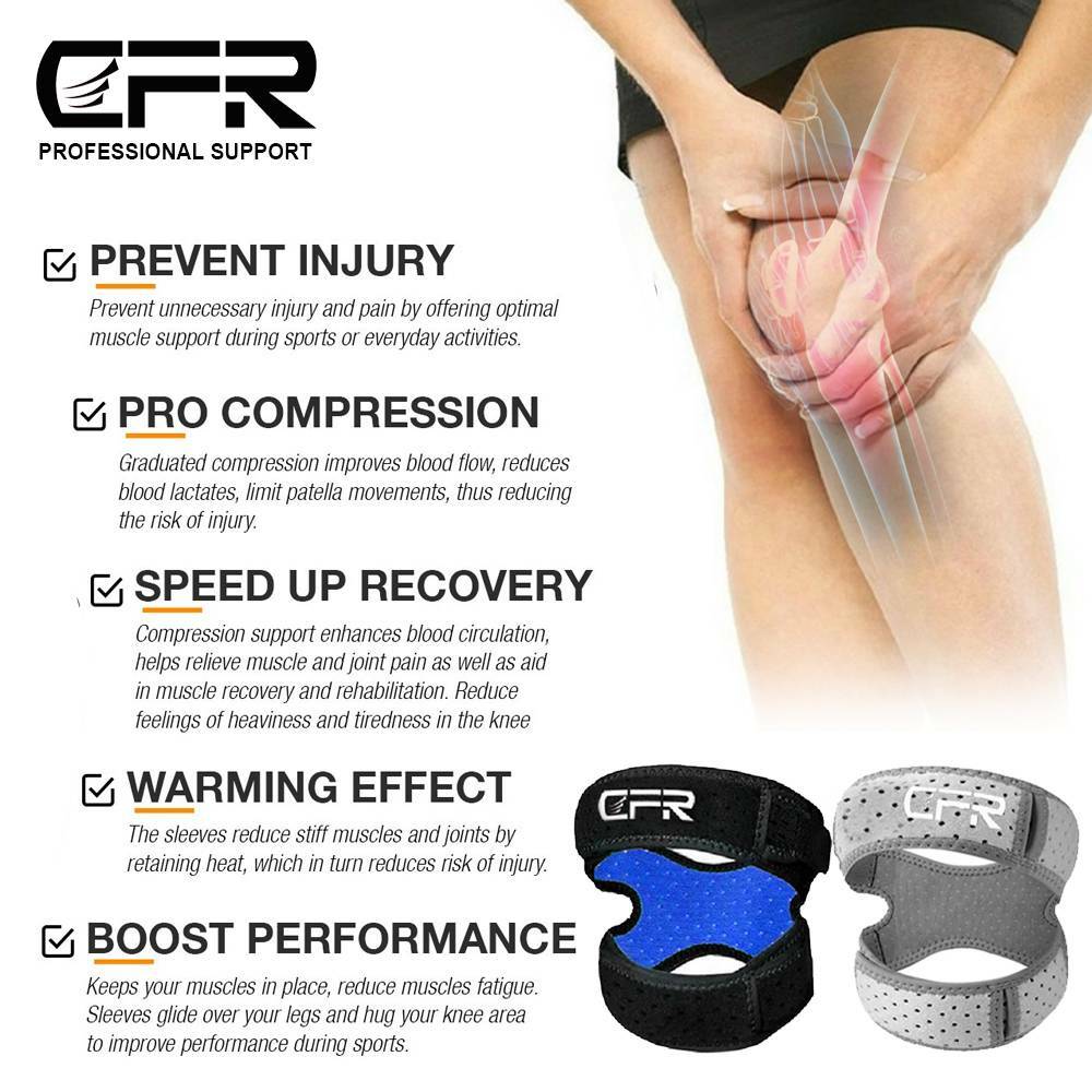 Knee Support Patella Stabilizer Strap Band Tendon Brace Joint Pain Sports Gym CF