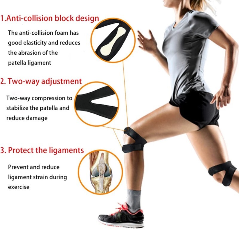 Knee Brace Support Joint Patella Strap Sports Arthritis Pain Relief Running Gym