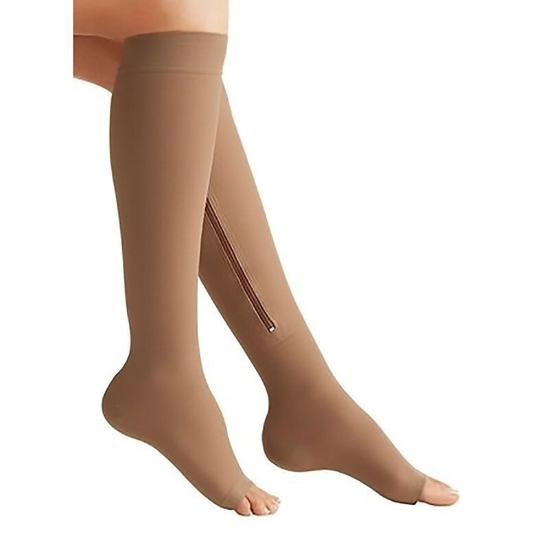 Zippered Compression Socks Support Stockings Leg Calf Men’s Women’s Sox 1 Pair