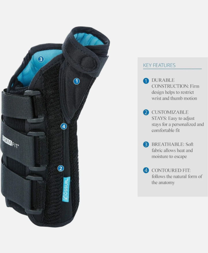 Ossur Thumb Spica Brace for Gamekeeper’s Thumb, Tendonitis, Arthritis (Med) LEFT