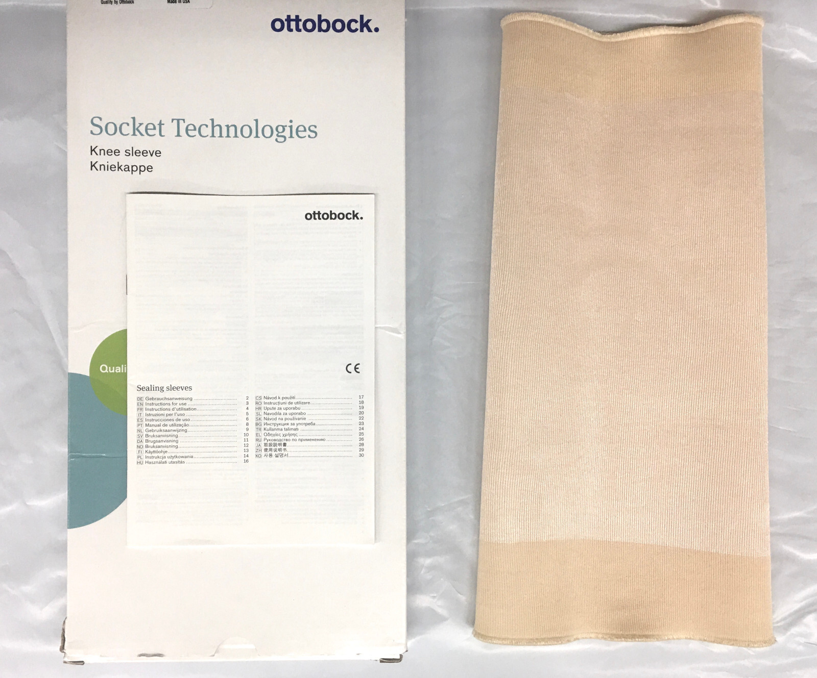 OTTOBOCK HARMONY KNEE SLEEVE, Size 4, Tan