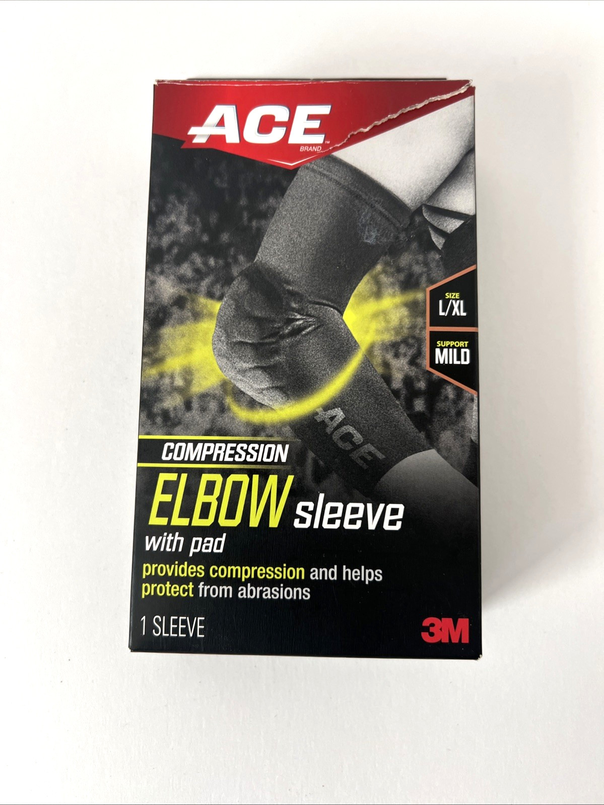 ACE Compression Elbow Sleeve with Pad Abrasion Protection L/XL