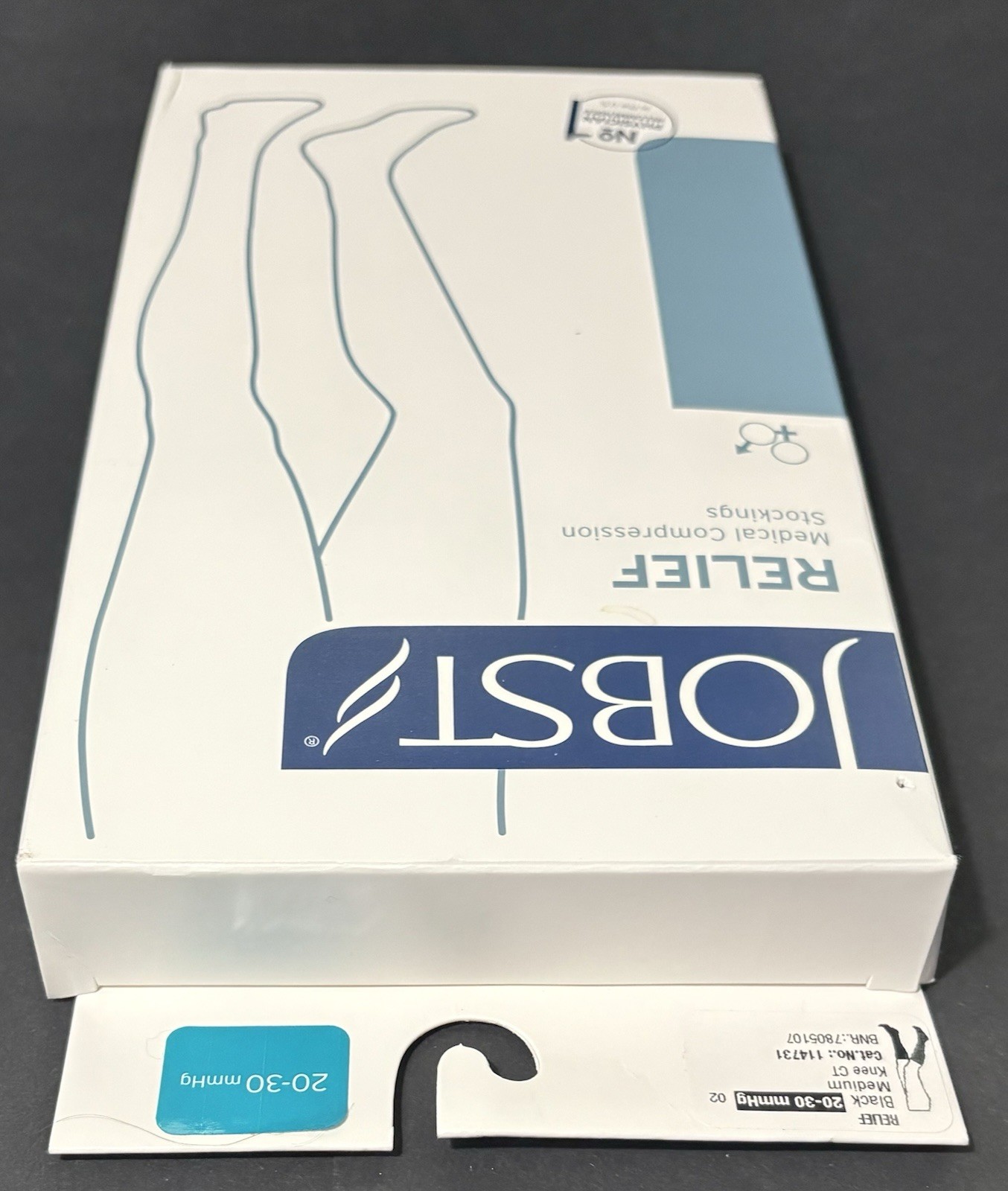 JOBST Relief Compresion Knee High Closed Toe 20-30mmHg Black Medium Cat: 114731