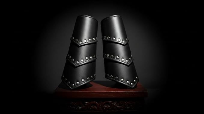 Medieval Faux Leather Arm Guards Leather Arm Guards Medieval Knight Bracer Set
