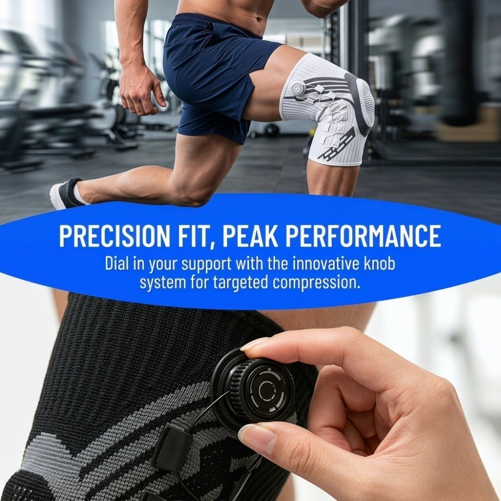 Knee Brace Knee Compression Sleeve Professional Sports Silicone Knee Support