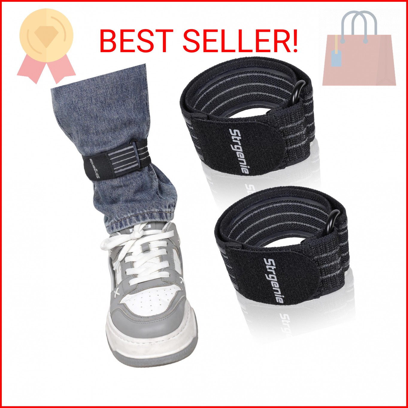 Strgenie Elastic Boot Straps with Anti-Slip Strips, Cowboy Boot Straps for Ankle