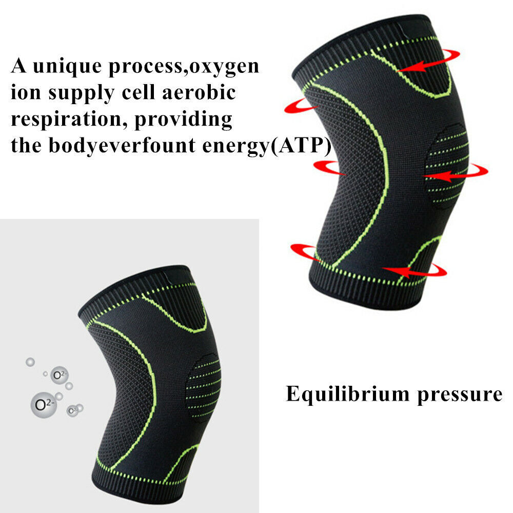 Knee Sleeve Compression Brace Support For Sport Gym Joint Pain Arthritis Relief