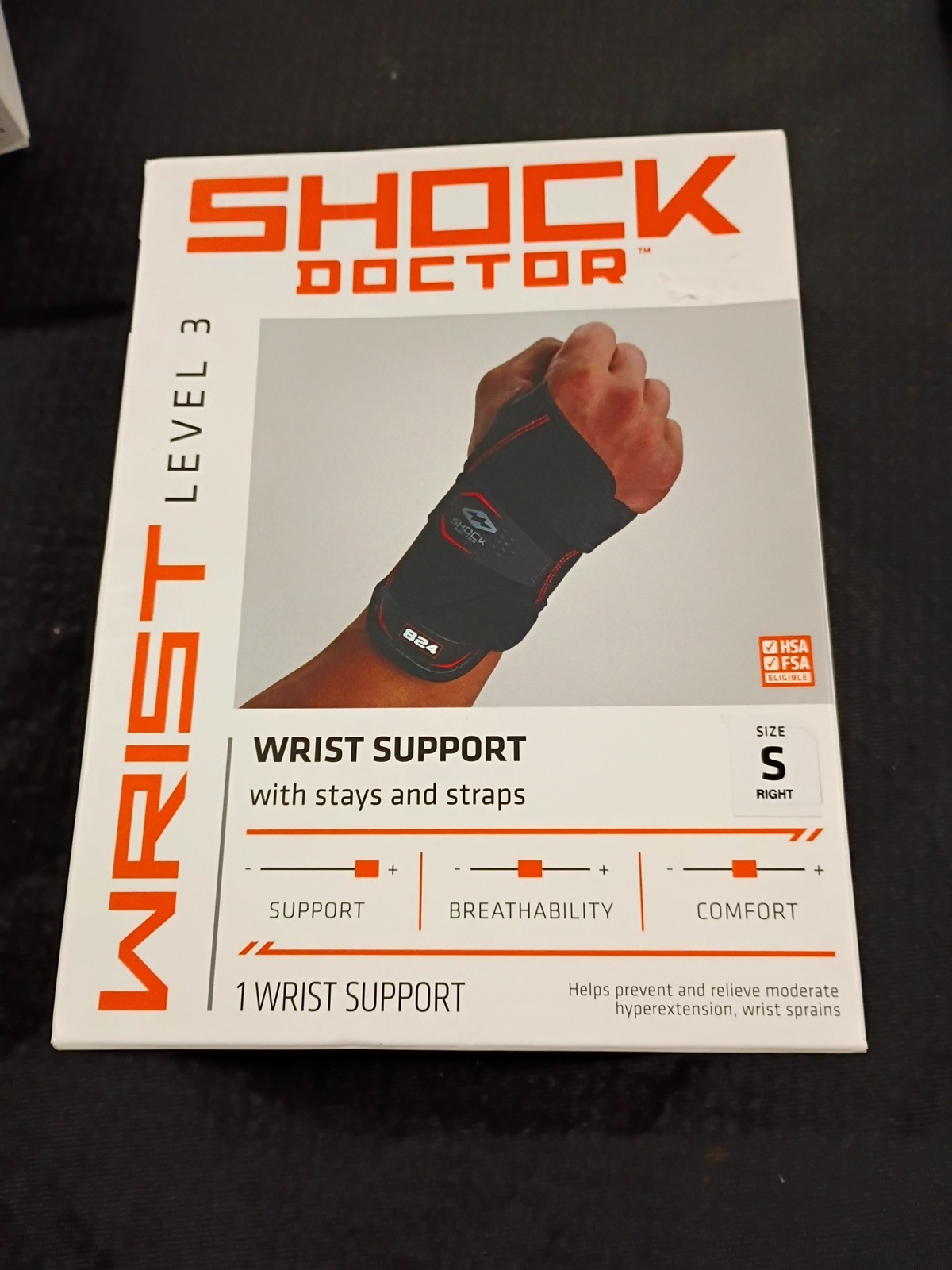 Shock Doctor Level 3 Wrist Support With Stays & Straps – Small – Right **NEW**