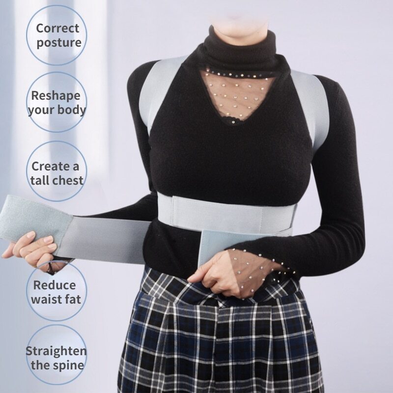 Invisible Chest Posture Corrector Back Scoliosis Brace SpineBelt Correction Belt