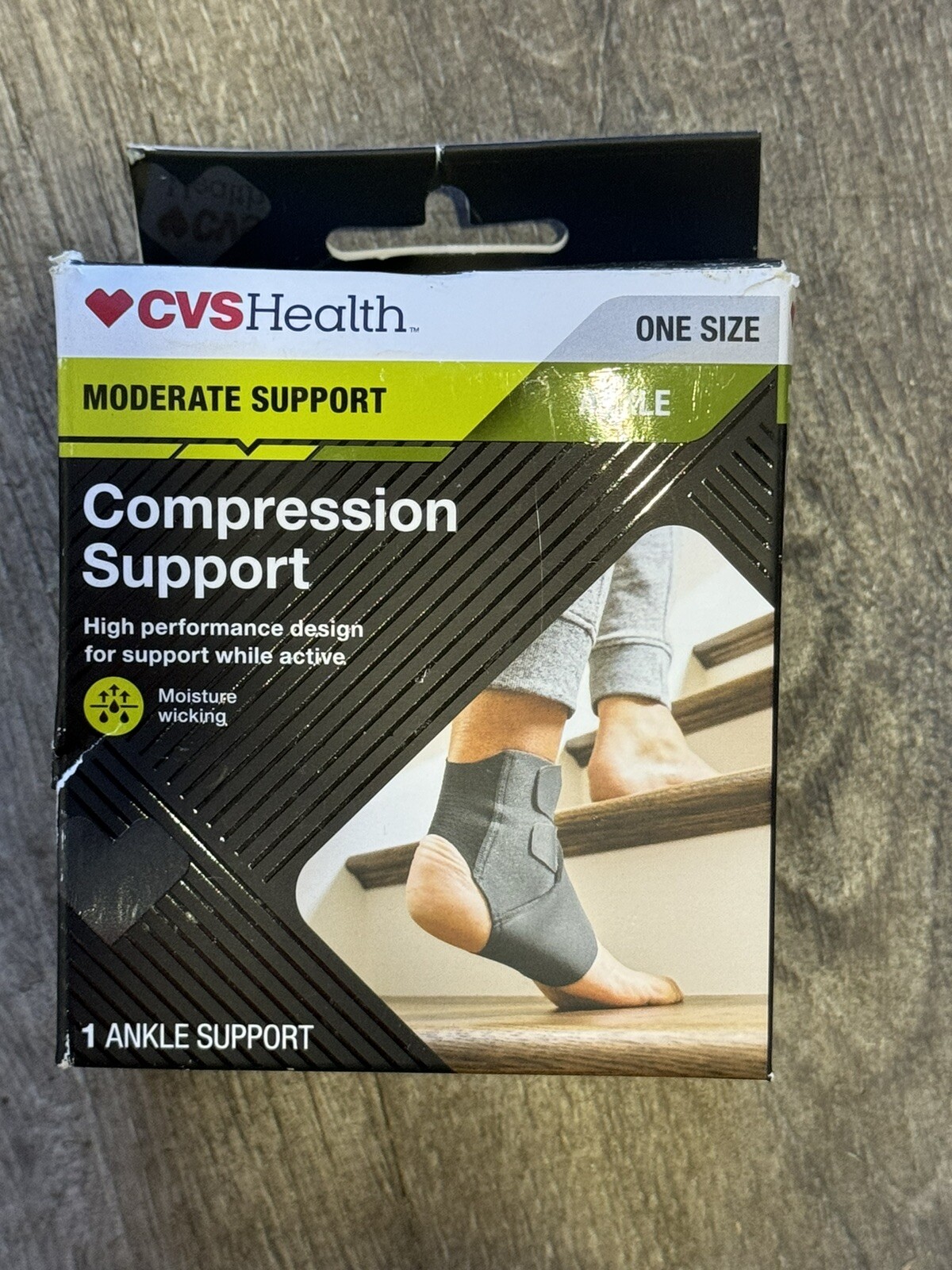 New! CVS Ankle Compression Support One Size Moderate Support