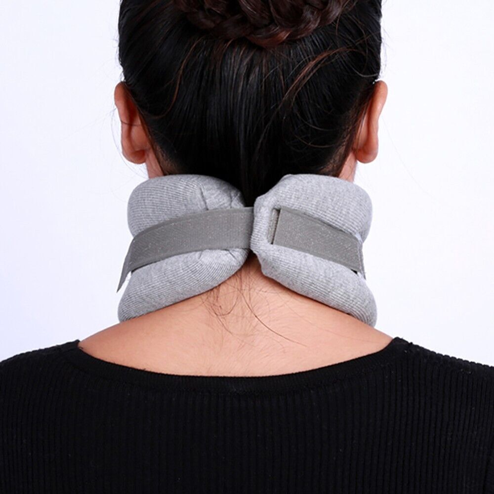 Cervical Neck Traction Device Collar Brace Support Pain Relief Sleeping Travel