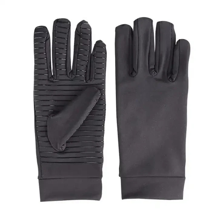 Copper Compression Gloves Anti Arthritis Fullfinger Hand Support Pain Relief UK