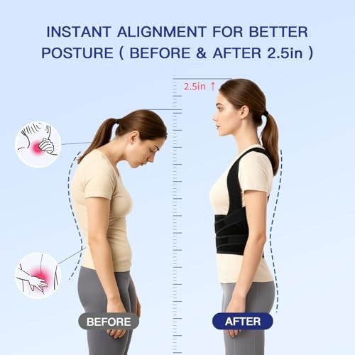 Adjustable Posture Corrector Low Back Support Shoulder Brace Belt for Men Women