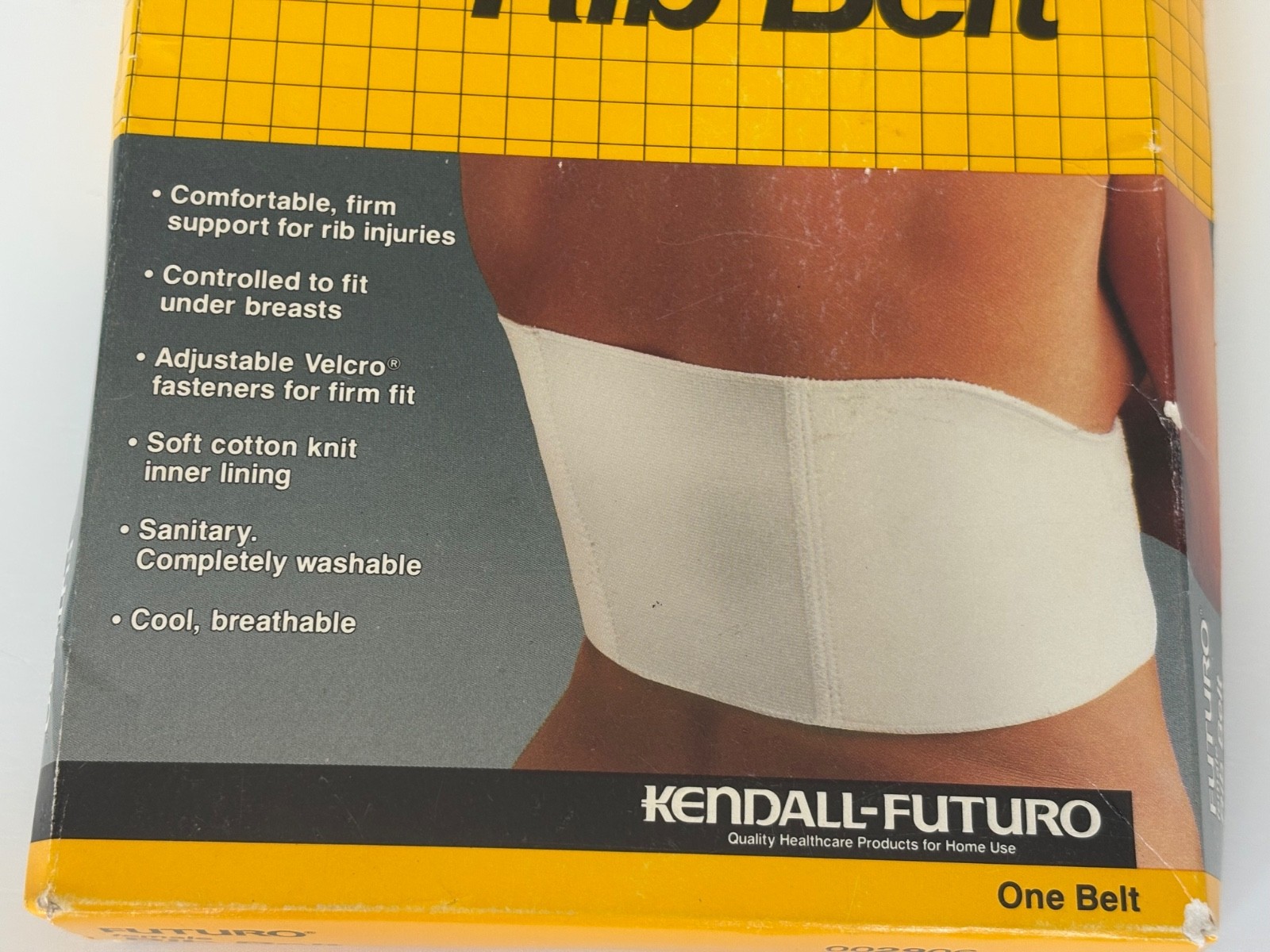 Vintage FUTURE Rib Female Belt Extra Large XL Adjustable – WHITE